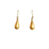 18k Gold drop earrings w diamond accent - abigailheche
